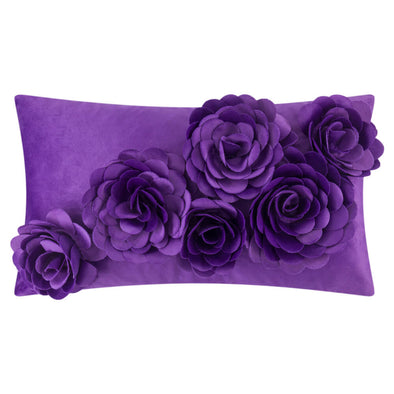 3D-Flower-velvet-lumbar-pillow