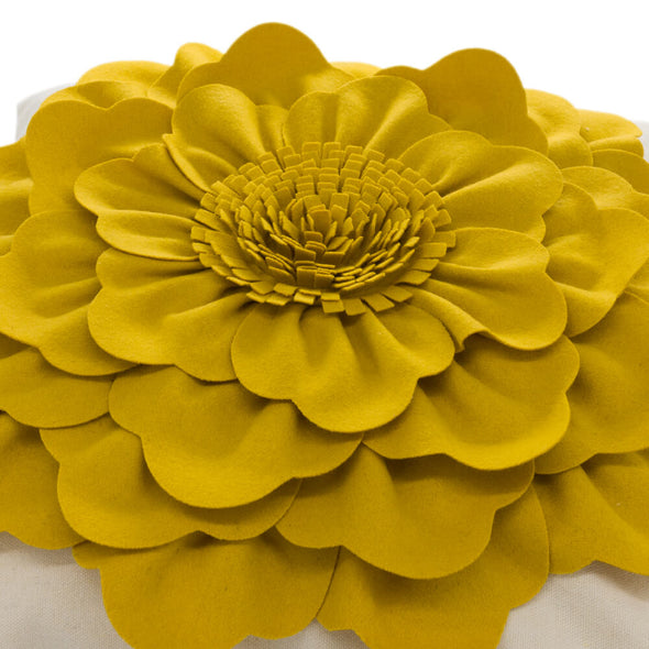 King Rose 3D Peony Throw Pillow Cover 18 x 18 Inch