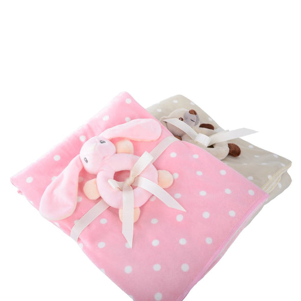 Shaggy baby infant rattle set