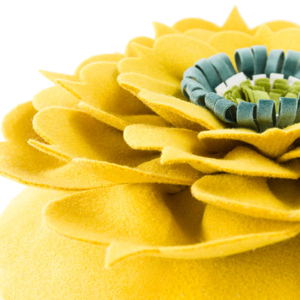 3D Handmade Jasmine Flower Round Accent Pillow with Insert