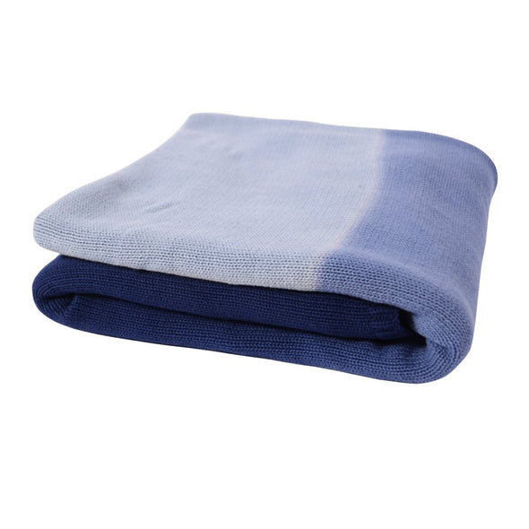 Gradient color knitting blanket