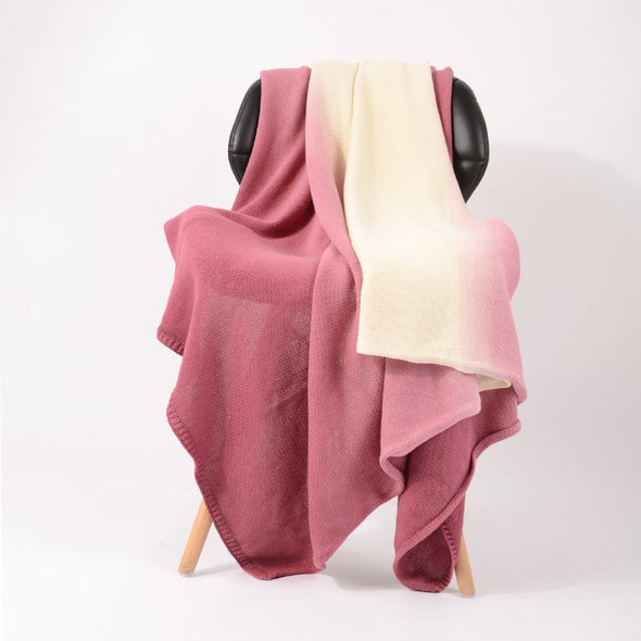Gradient color knitting blanket