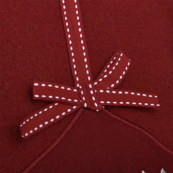 Christmas Bauble Wool Applique Embroidery Pillow case