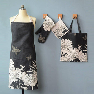 Floral Kitchen Professional Apron Set 4 Pcs