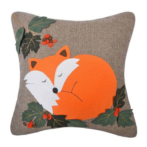 square-decorative-fox-pillow-case