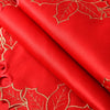 Embroidered Poinsettia Flowers Table Runner Sets