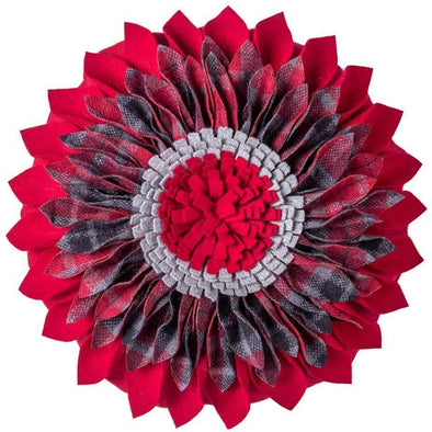 round-red-decorative-pillows-sunflower-design