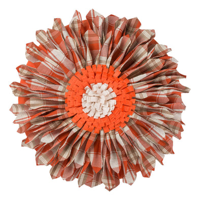 round-plaid-sunflower-pillow