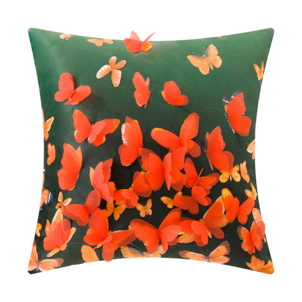 orangered-butterfly-throw-pillows